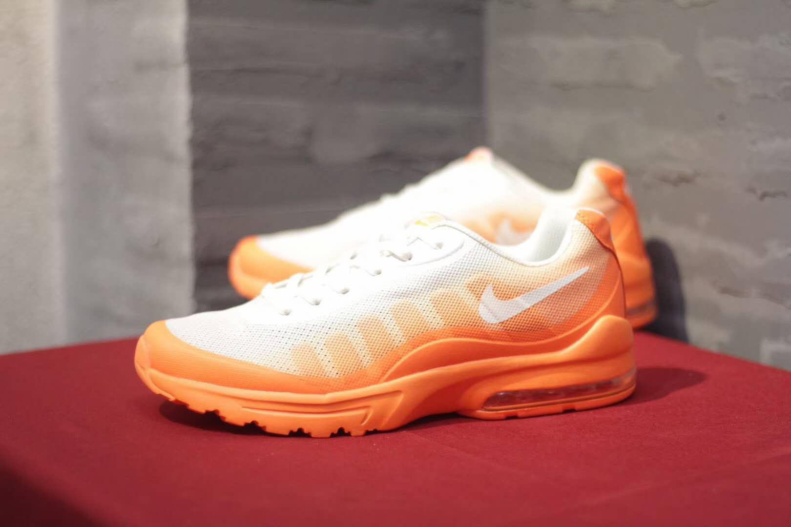 Women Nike Air Max Invigor Print 95 Orange White Shoes